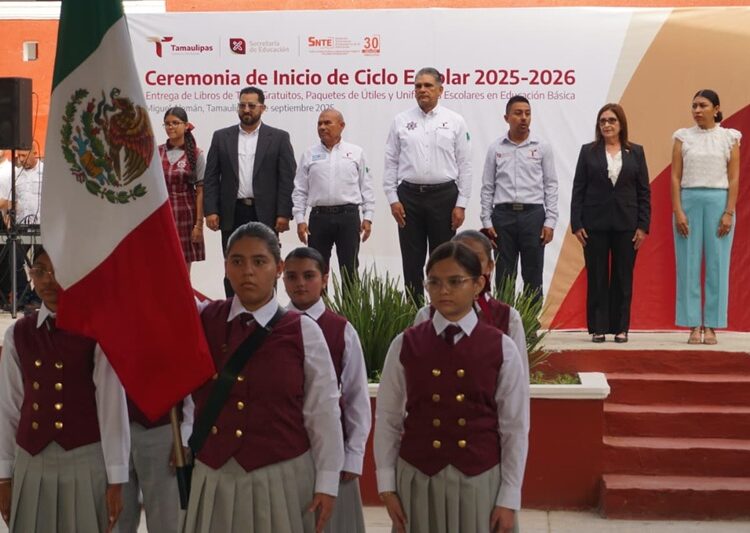 Inaugura titular de la SSPT ciclo escolar 2025-2026 en Miguel Alemán