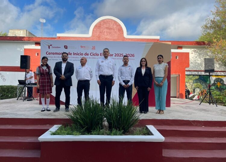 Inaugura titular de la SSPT ciclo escolar 2025-2026 en Miguel Alemán