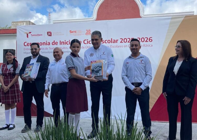 Inaugura titular de la SSPT ciclo escolar 2025-2026 en Miguel Alemán
