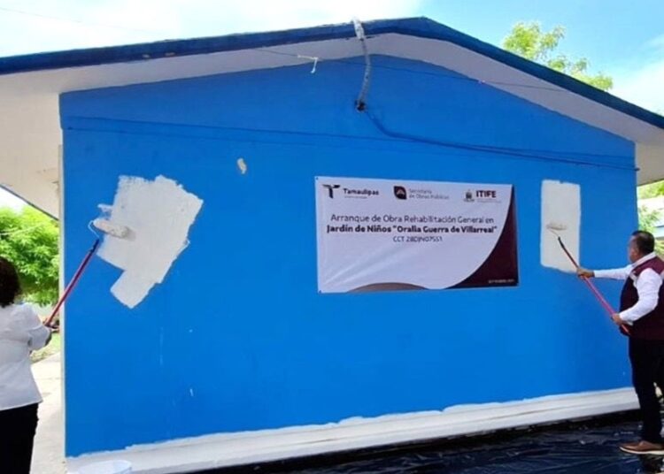 Inicia rehabilitación de infraestructura en el Jardín de Niños “Oralia Guerra de Villarreal”