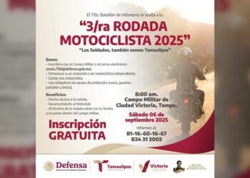 Invita SEDENA a Tercera Rodada Motociclista en Victoria