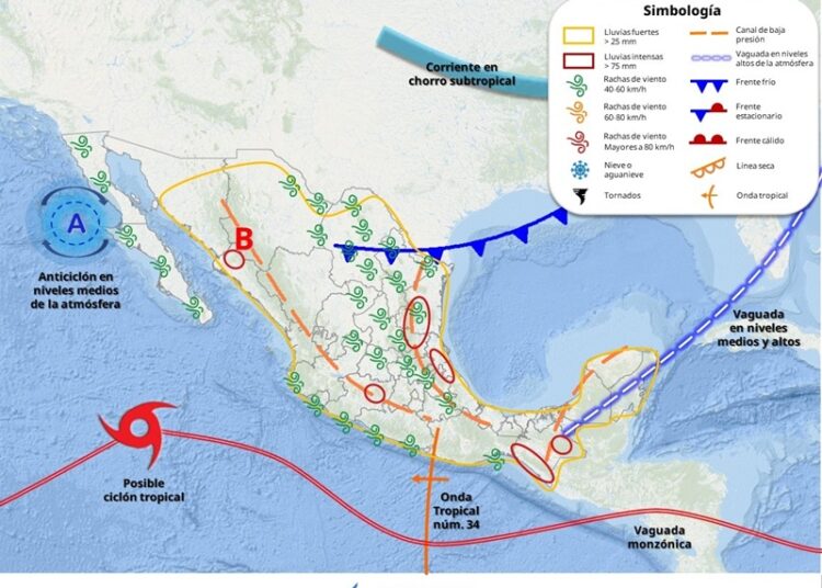 Prevén lluvias por ingreso del Frente Frío No. 4 en Tamaulipas