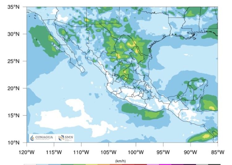 Pronostica SMN lluvias y vientos fuertes por frente frío número 1 en Tamaulipas