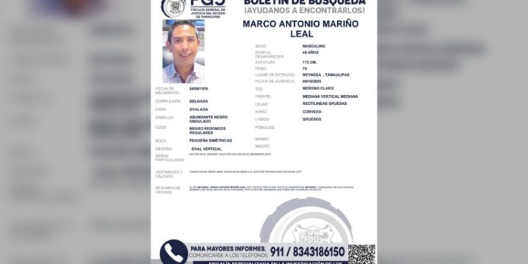 Desaparece vicepresidente de Fecanaco Tamaulipas en Reynosa