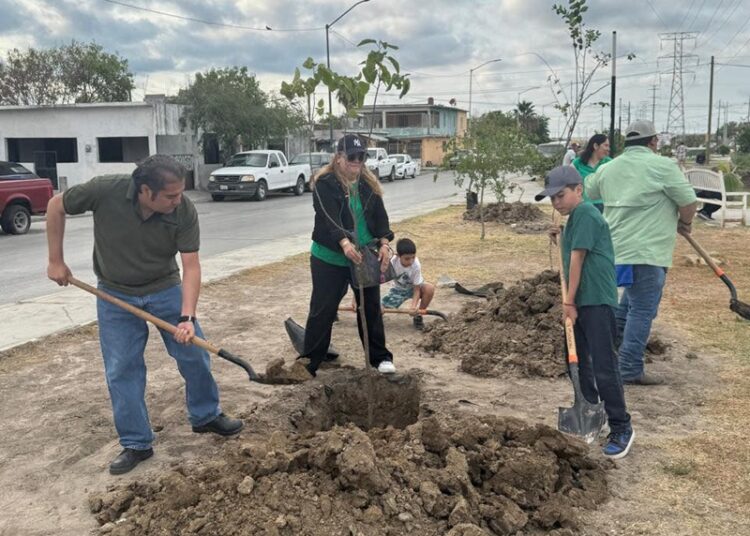 Realiza Gobierno de NLD jornada de reforestación en el Boulevard Las Torres