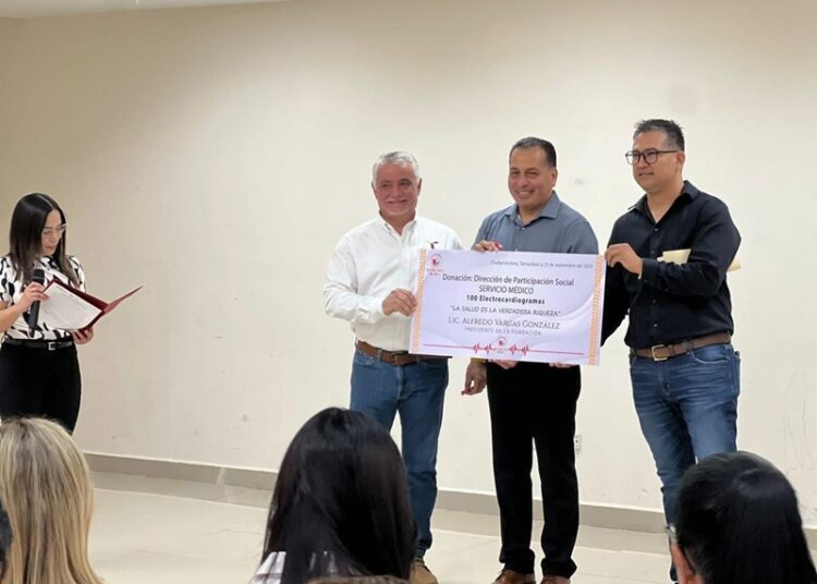 Recibe SET donación de 100 electrocardiogramas para trabajadores educativos