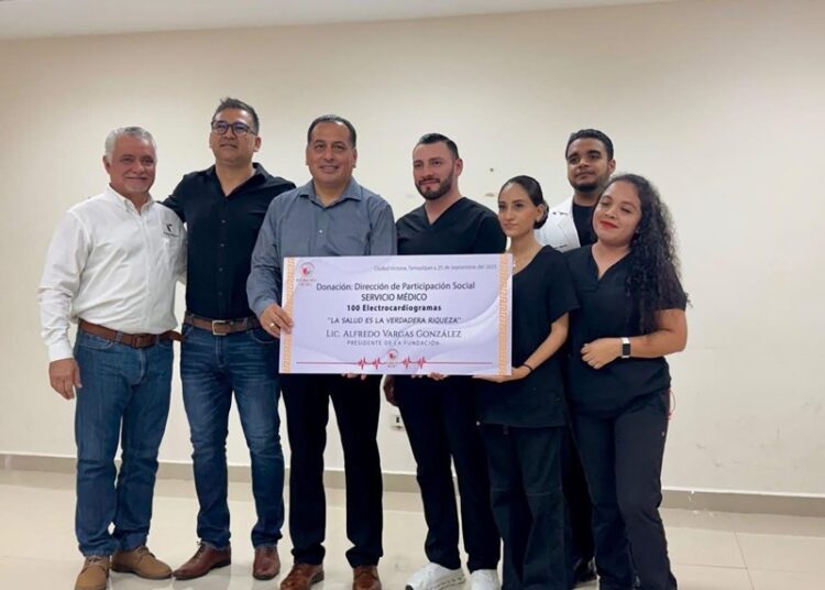 Recibe SET donación de 100 electrocardiogramas para trabajadores educativos