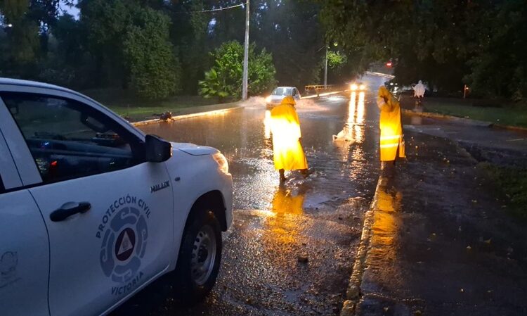 Reporta PC de Victoria saldo blanco por lluvias