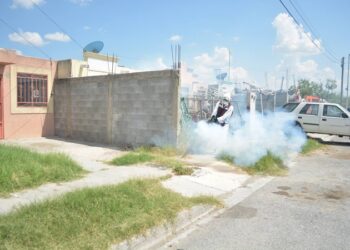 Se unen Gobierno de NLD y Estatal en campaña de fumigación contra el dengue