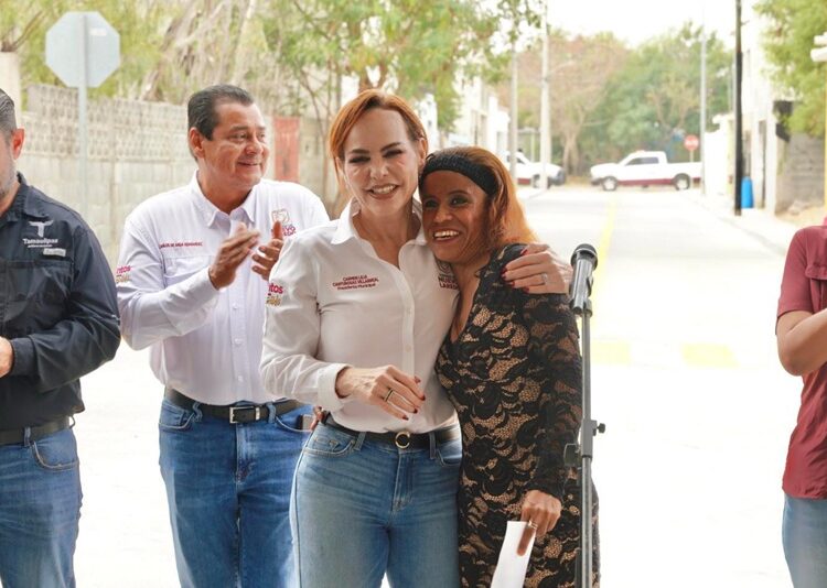 Carmen Lilia entrega importantes obras de pavimentación en colonias 150 aniversario y Francisco Villa