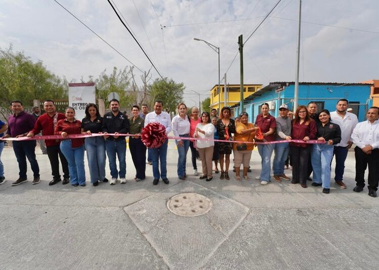Carmen Lilia entrega importantes obras de pavimentación en colonias 150 aniversario y Francisco Villa