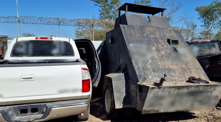 Destruye FGR 22 vehículos “monstruo” usados por grupos criminales en Tamaulipas