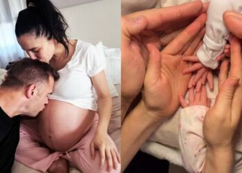 Martha Higareda y Lewis Howes dan la bienvenida a sus gemelas