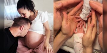 Martha Higareda y Lewis Howes dan la bienvenida a sus gemelas