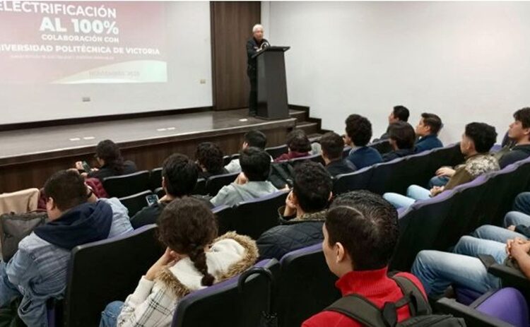 Presentan proyecto “Electrificación al 100%” al alumnado de la UPV