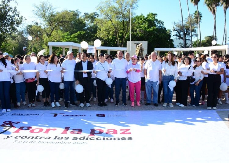 Refuerza SET valores y prevención entre estudiantes en caminata por la paz y contra las adicciones