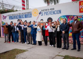 DIF Victoria y Club Rotario Ciudad Victoria Bicentenario presentaron el mural “End Polio Now”