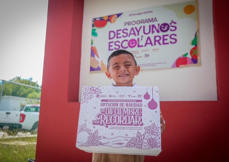 Entrega DIF Tamaulipas más de 100 mil dotaciones navideñas de desayunos escolares