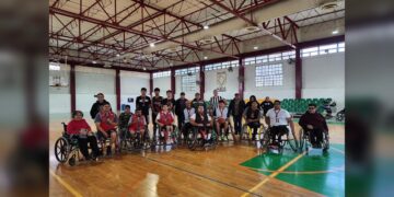 Promueve NLD actividades inclusivas con exhibición de básquetbol sobre silla de ruedas