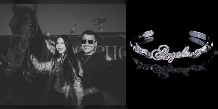 Christian Nodal y el brazalete para Ángela Aguilar