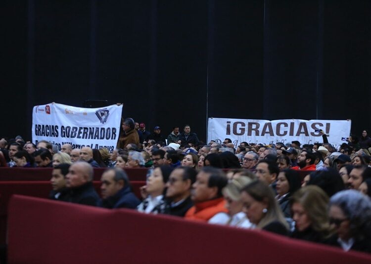 Aumento salarial y pensiones seguras garantiza Américo a las y los trabajadores del Estado