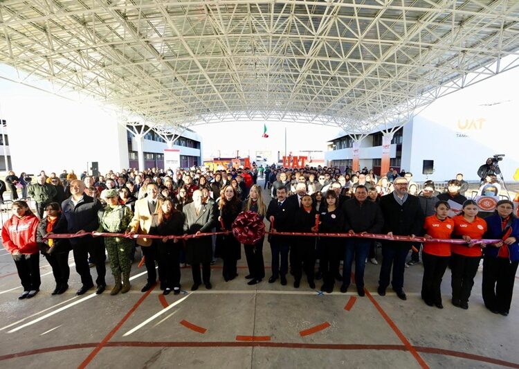 Inauguran Carmen Lilia y Rector de la UAT obras en la Prepa UAT