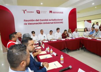 Acuerdan empresarios y el Sector Salud reforzar la vacunación en Matamoros