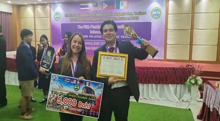 Ganan estudiantes de la UT Altamira 1.er lugar en Feria Internacional de Ciencias en Tailandia