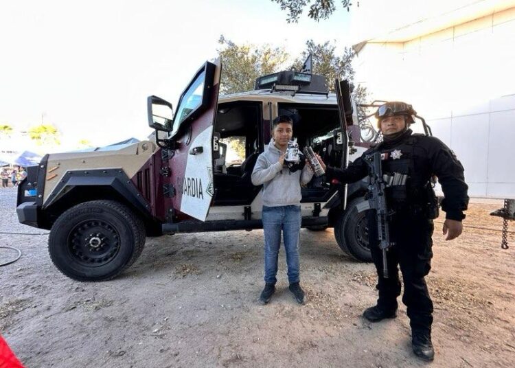 Iker cumple su sueño y se convierte en Guardia Estatal por un día en Reynosa