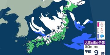 ¡Intensas nevadas en zonas situadas de Japón!