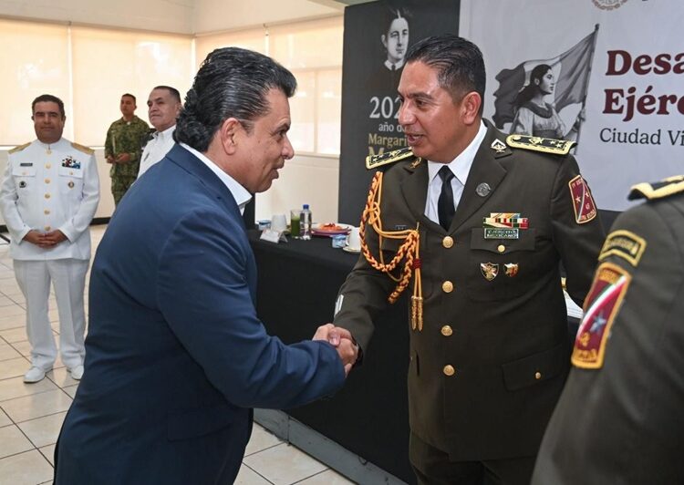 Participa alcalde de Victoria en ceremonia de CXIII Aniversario del Ejército Mexicano