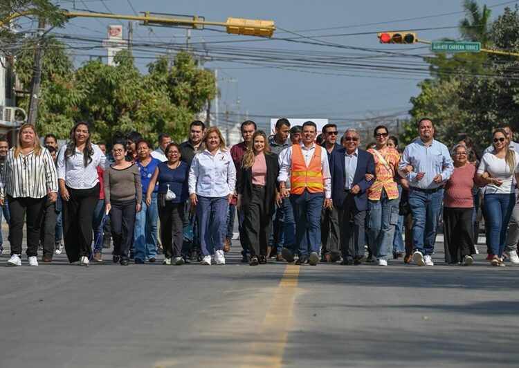 Rehabilitan pavimentación de la calle 27 Lauro Rendón