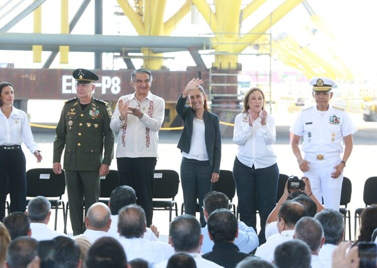 Acompaña Américo Villarreal a Claudia Sheinbaum en conmemoración de la Expropiación Petrolera