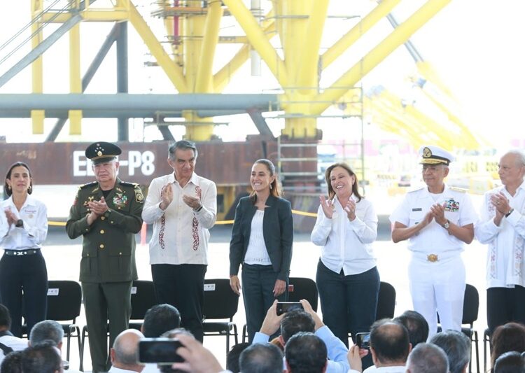 Acompaña Américo Villarreal a Claudia Sheinbaum en conmemoración de la Expropiación Petrolera