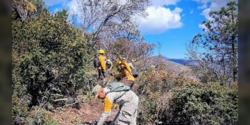 Controlado incendio forestal “Puerto del Volcán” en Miquihuana