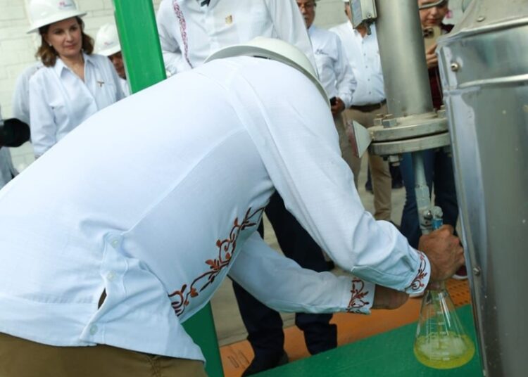 Gobernador constata avance de planta de combustibles alternativos en Altamira