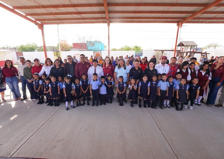 Inaugura Carmen Lilia Obras de infraestructura educativa en colonia Reforma Urbana