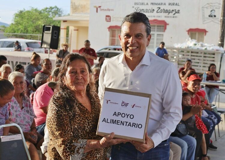 Llegan apoyos alimentarios al área rural de Victoria