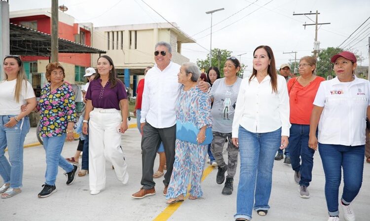 Inaugura AMM más obras de pavimentación en zona centro de Altamira