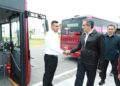 Supervisa gobernador unidades del nuevo sistema de transporte público de Tamaulipas