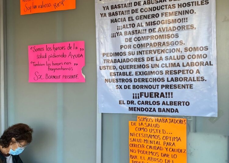 Trabajadores del ISSSTE en protestan por irregularidades laborales en Victoria