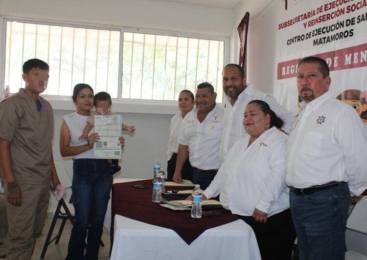 Celebra CEDES Matamoros jornada de registros de nacimiento para hijos e hijas de PPLs