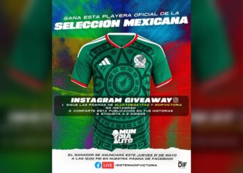 DIF Victoria sorteará en Instagram la playera oficial de la Selección Mexicana previo al Mundialito DIF