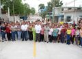 Entrega AMM pavimentación e iluminación solar en la colonia Tampico-Altamira