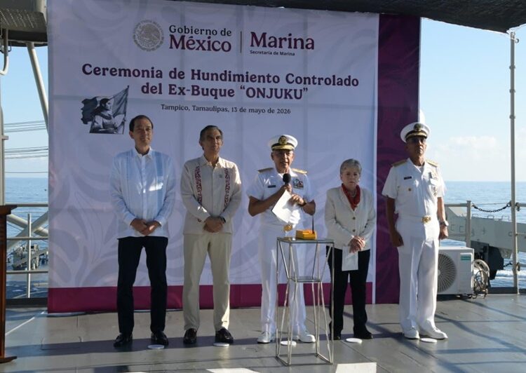Fortalecen en Tamaulipas creación de arrecifes artificiales con hundimiento del ex buque Onjuku
