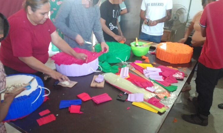 Imparte ITACE taller de elaboración de piñatas a adolescentes en conflicto con la Ley Penal