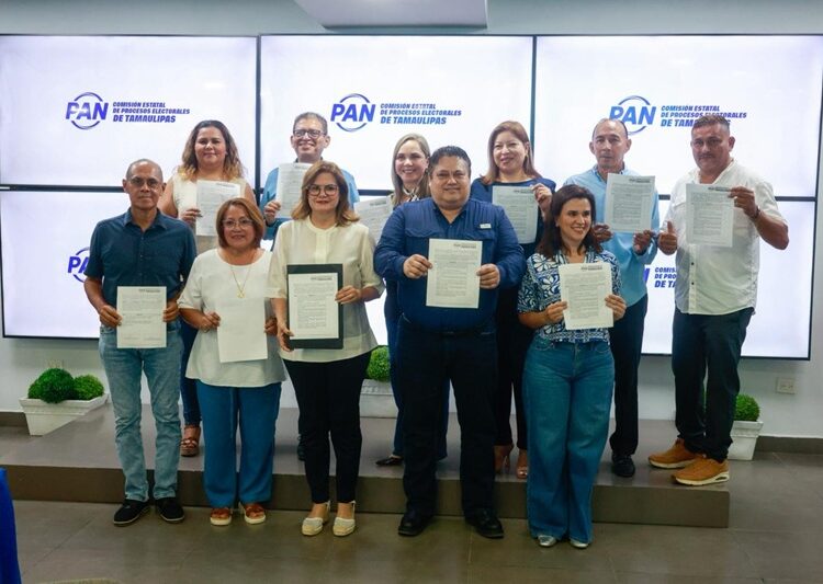 Omeheira López y Garza De Coss oficializan su registro por la dirigencia del PAN