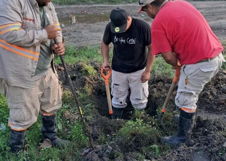 Repara COMAPA Altamira líneas de conducción y fugas de agua en diferentes sectores