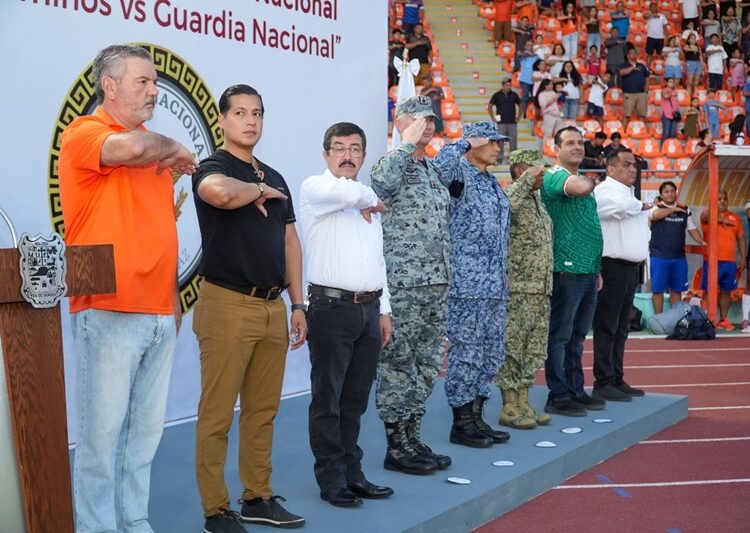 Celebran partido amistoso Correcaminos UAT Premier y Guardia Nacional