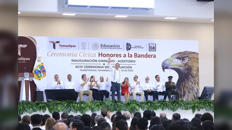 Entrega Américo gimnasio-auditorio al Tec Victoria; inversión fue de 84 mdp